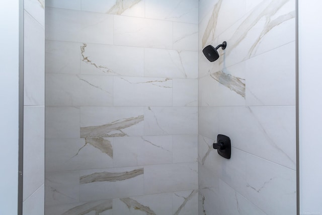 room details with a tile shower