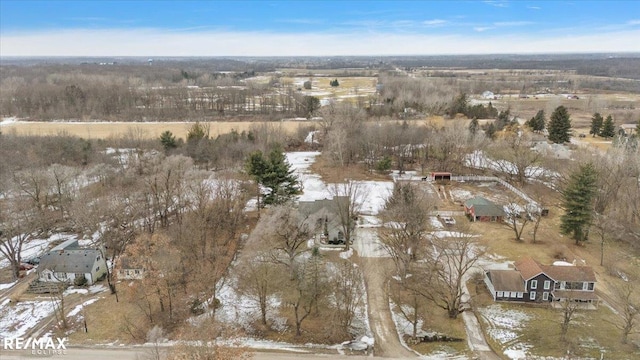 view of snowy aerial view