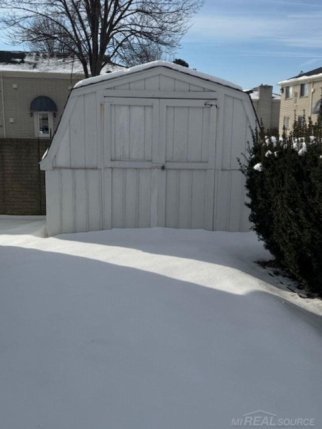 view of shed