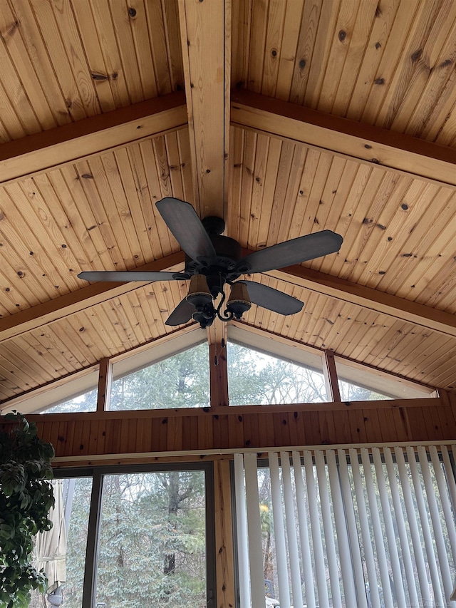 room details with beamed ceiling and wooden ceiling