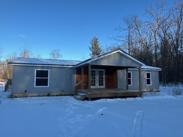 view of front of home with french doors