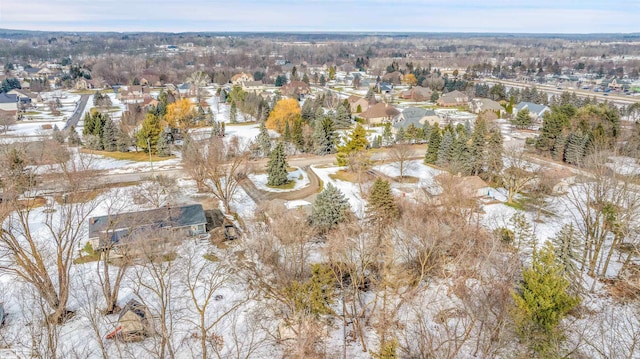 aerial view with a residential view