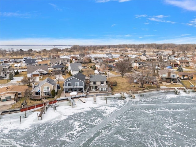 aerial view featuring a residential view