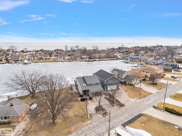 bird's eye view with a residential view