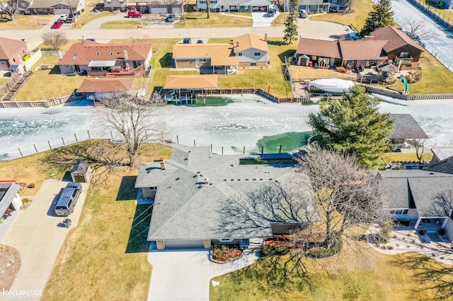 aerial view featuring a residential view