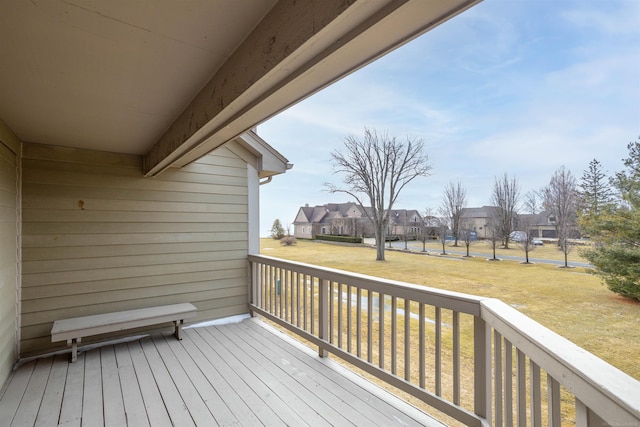 25540 Waterview Dr, Harrison Twp, MI 48045 - deck with a lawn and a residential view