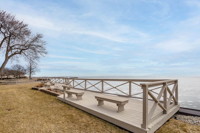 25540 Waterview Dr, Harrison Twp, MI 48045 - exterior space featuring a lawn and a water view
