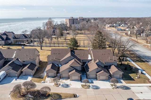 25540 Waterview Dr, Harrison Twp, MI 48045 - aerial view with a water view and a residential view