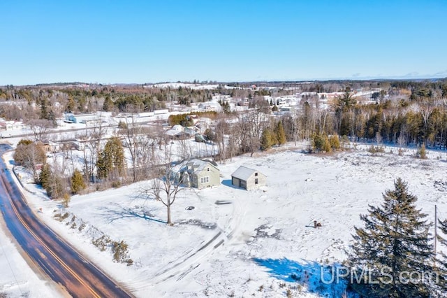 view of snowy aerial view