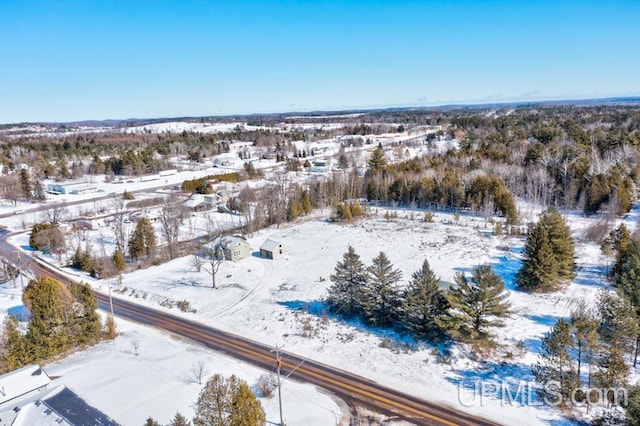 view of snowy aerial view