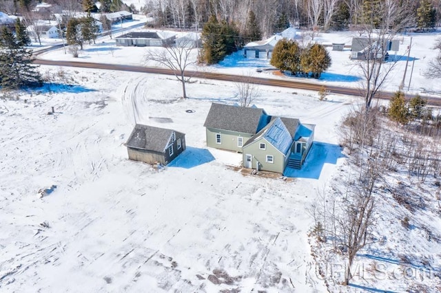 view of snowy aerial view