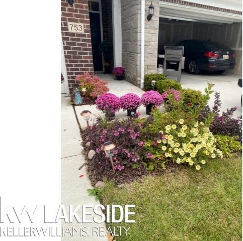 exterior space featuring a garage