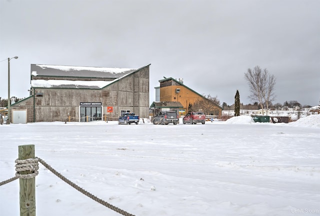 view of snowy yard