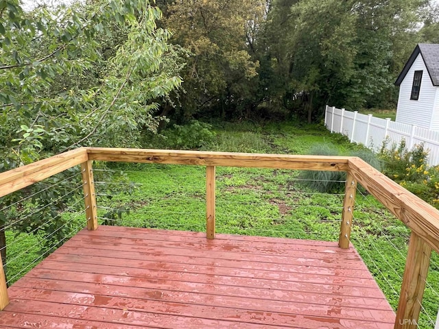 deck with fence