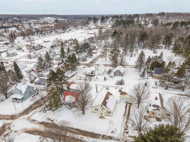 view of snowy aerial view