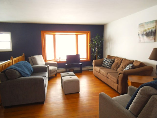 living room featuring wood finished floors