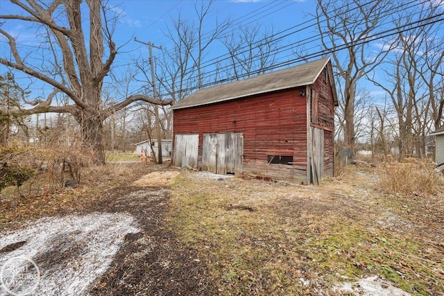 view of barn