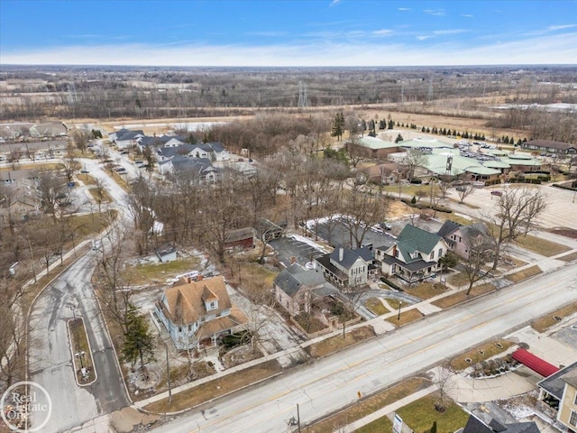 drone / aerial view with a residential view