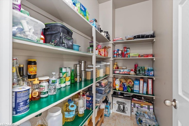 view of pantry