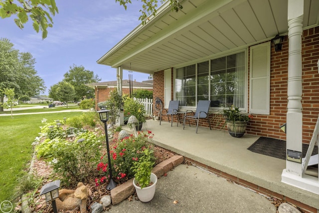 view of patio with covered porch