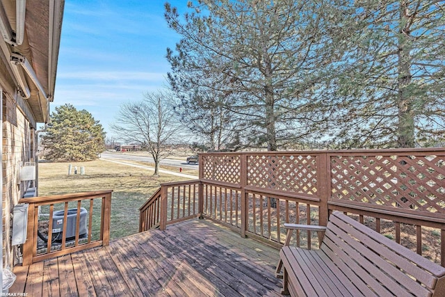 deck featuring central AC