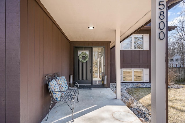 view of doorway to property