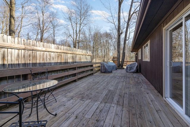 deck with fence