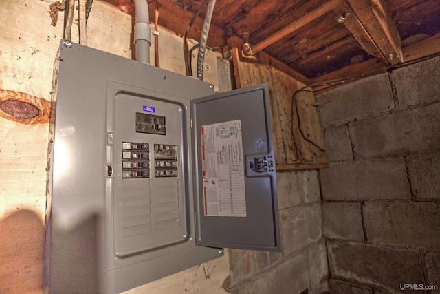 utility room featuring electric panel