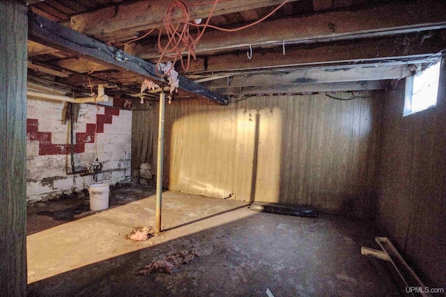 view of basement