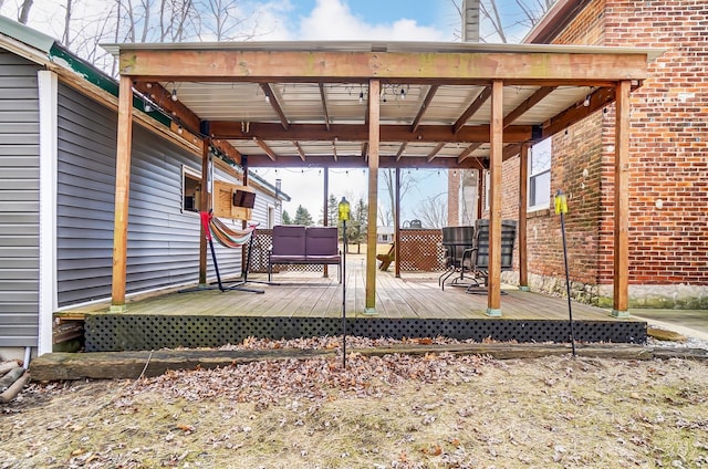 view of patio / terrace with a deck