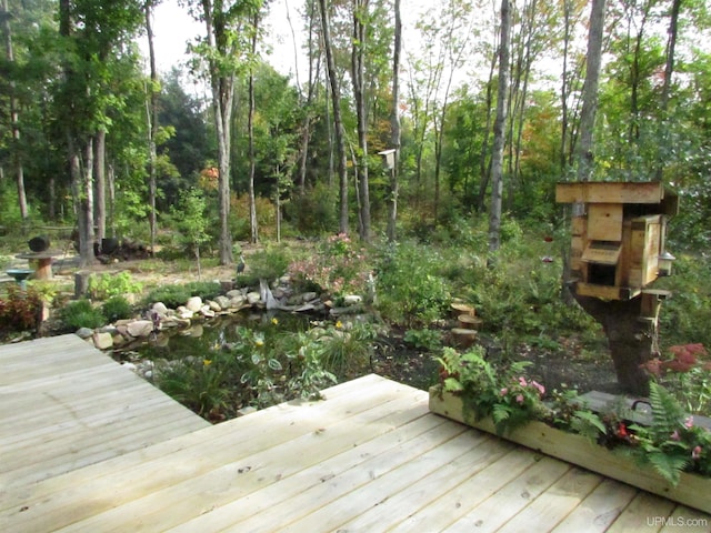 view of wooden deck