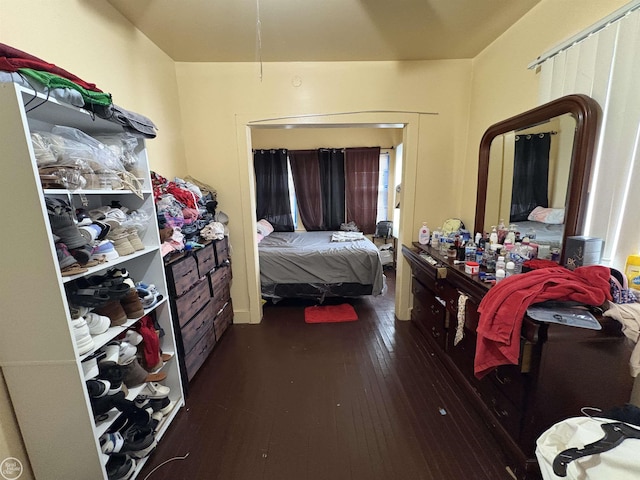 bedroom featuring wood-type flooring