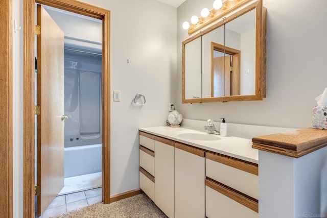 full bath featuring tile patterned floors and vanity