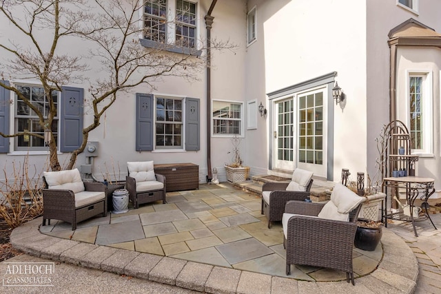 view of patio featuring outdoor lounge area