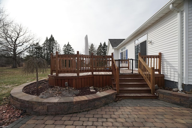 view of patio / terrace featuring a wooden deck