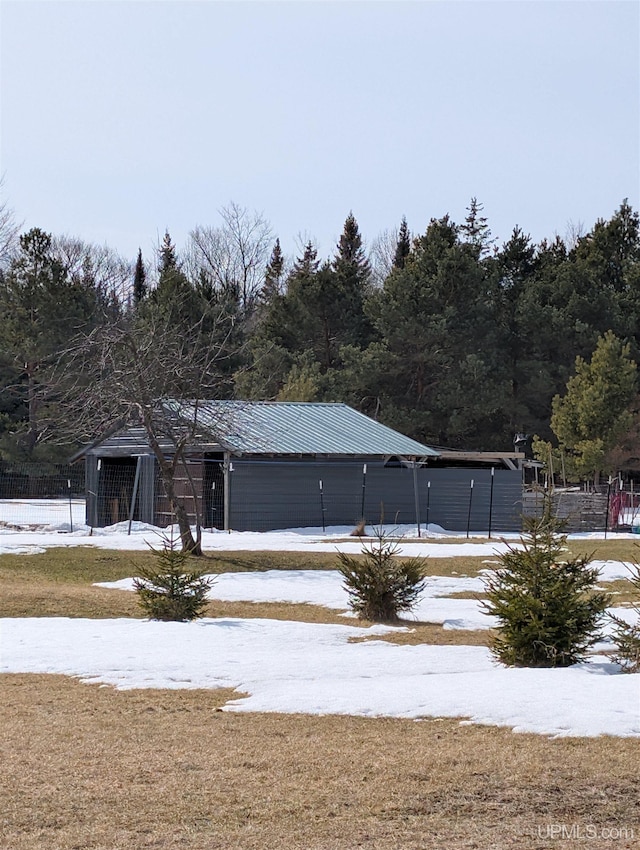 view of front of house with metal roof