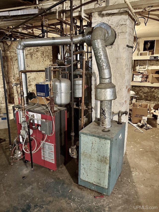 utility room with a heating unit