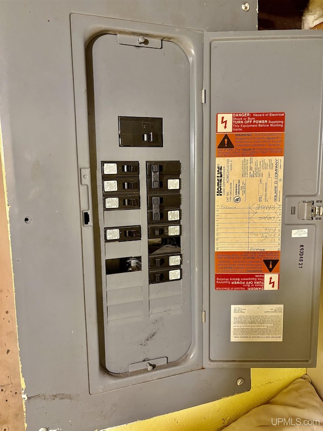 utility room with electric panel