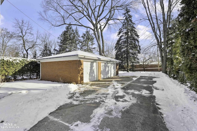 exterior space featuring a garage