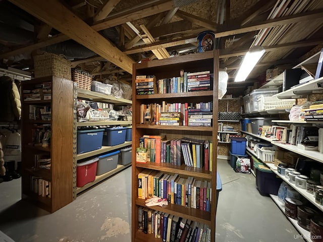 view of storage area