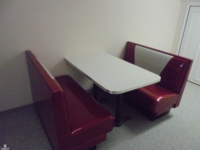 dining room with carpet flooring