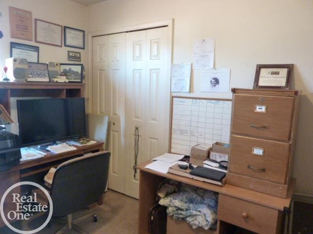 view of home office