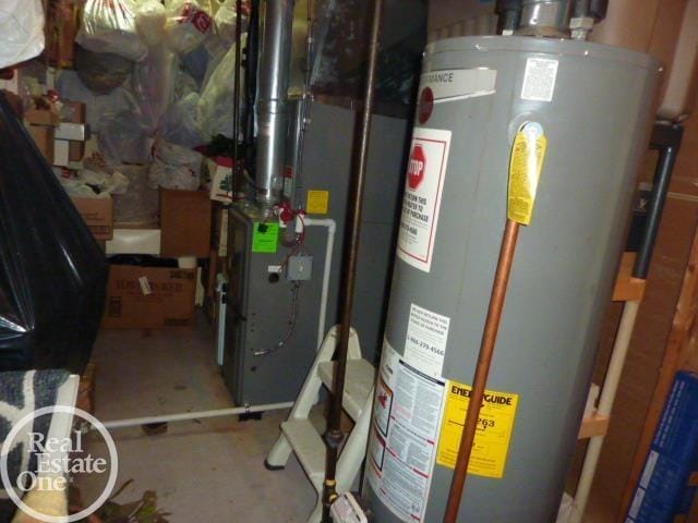 utilities featuring gas water heater