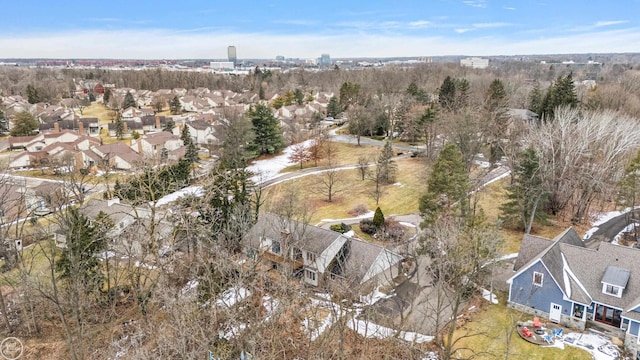 drone / aerial view featuring a residential view