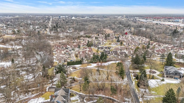 aerial view featuring a residential view