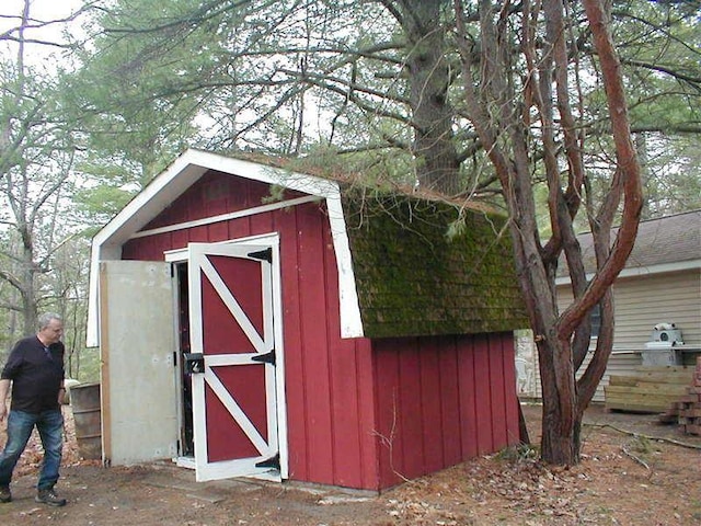 view of shed