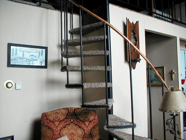 view of stairway