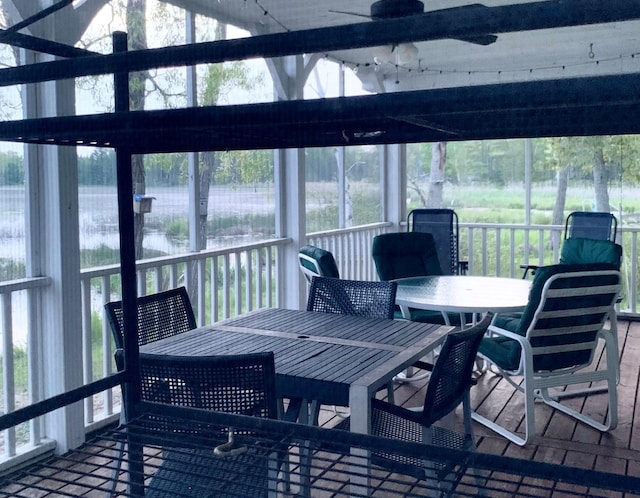 sunroom / solarium featuring a wealth of natural light