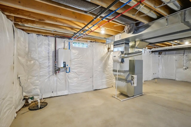 7474 Connies Dr, Shelby Twp, MI 48316 - basement with heating unit and water heater