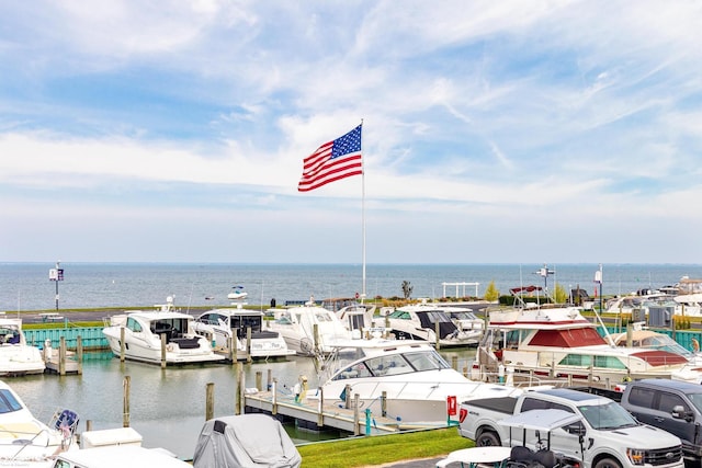 65 Sea Ray Blvd Unit 7, Harrison Twp, MI 48045 - view of water feature featuring a dock